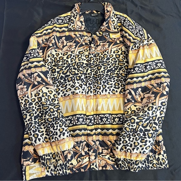 Fuda International Jackets & Blazers - Vintage Late 80s FUDA International Leopard Print Jacket with Gold Accents